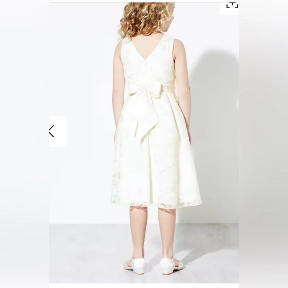John Lewis Heirloom Collection Charlotte Lace Bridesmaid Dress, Ivory size 6